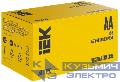 Элемент питания алкалиновый AA/LR6 Alkaline бокс (уп.28шт) IEK ABT-LR06-OP-B28