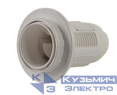 Патрон E27-ППК пластиковый с прижимным кольцом IN HOME 4690612032337