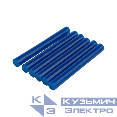 Стержень клеевой d11мм L100мм син. (блист.6шт) Rexant 09-1227