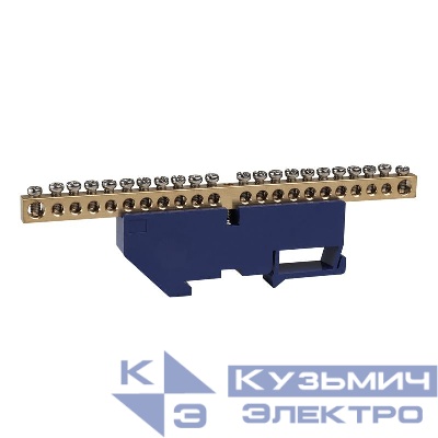 Шина нулевая с изолятором OptiKit BB-D-N-DIN-22-6х9 син. КЭАЗ 277850