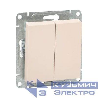 Выключатель 2-кл. СП Эпика механизм крем. EKF UP1-SWI-20