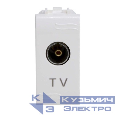 Розетка телевизионная проходная TV 1-м СП 1мод. Brava бел. DKC 76581B