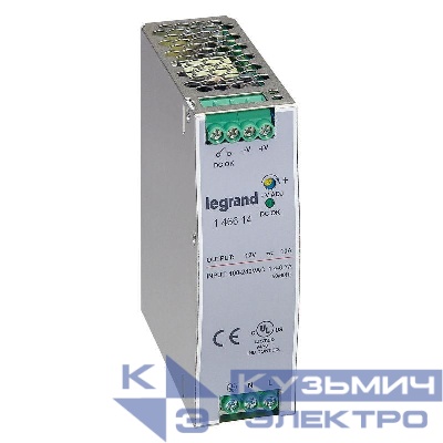 Источник питания импульсный 1-фазный 12В 120Вт 10А Leg 146614