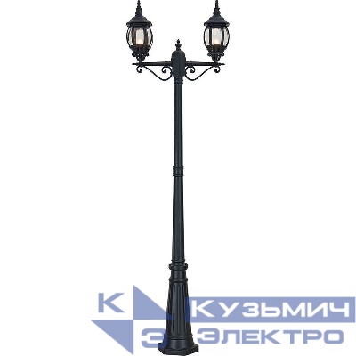 Светильник 8114/PL8114 2х100Вт E27 230В садово-парковый черн. FERON 11213
