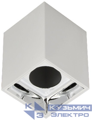 Светильник 4112 накладной поворотный GU10 бел./хром пласт. IEK LT-UPB0-4112-GU10-1-K23