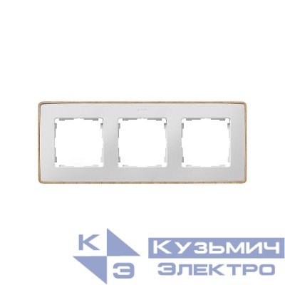 Рамка 3-м Simon82 Detail бел.; основание дерево Simon 8201630-270