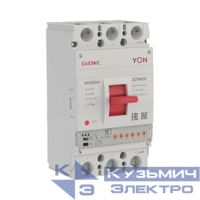 Выключатель автоматический 3п 252-630А 60кА MGS630S с электронным расцепителем ETS YON MGS630S-3ETS0630
