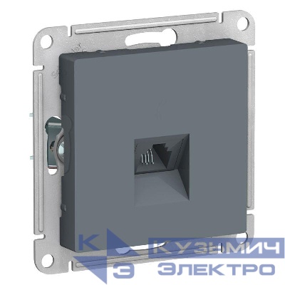 Розетка телефонная 1-м СП AtlasDesign RJ11 механизм грифель SE ATN000781