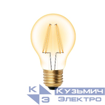 Лампа светодиодная LED-A60-6W/GOLDEN/E27 грушевидная GLV21GO Vintage форма "A" зол. колба упак. картон Uniel UL-00002355