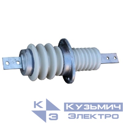 Изолятор проходной ИПУ-10/630-7.5 УХЛ1 (овал. фланец) Электрофарфор ЦБ-00009166