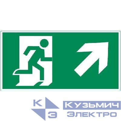 Знак "ФИГУРА / СТРЕЛКА ВПРАВО ВВЕРХ" 300х150мм для аварийно-эвакуационного светильника Vision/Giant VARTON V5-EM03-60.003.023