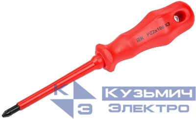 Отвертка диэлектрическая крестовая PZ2х100 K2 1000В ARMA2L 3 IEK A2L3-SC30-K2-PZ-20-100