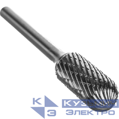 Diamond Industrial Борфреза твердосплавная тип C 12x25 мм, S=6 мм, сфероцилиндрическая Diamond Industrial