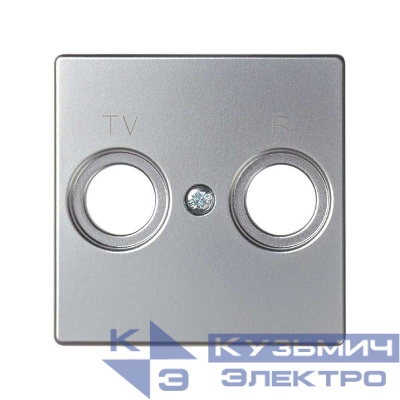 Накладка розетки R-TV Simon82 алюм. 82053-33