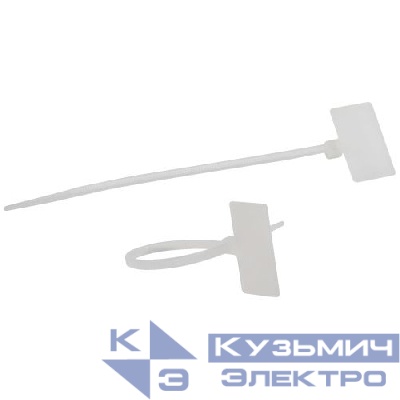 Хомут кабельный 2.5х115 с площадкой для маркировки 27х13мм нейлон. бел. NO-225-319 (уп.50шт) Эра Б0066061