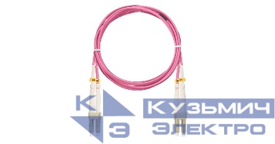 Шнур волоконно-оптический соединительный многомод. 50/125мкм стандарта ОM4 LC/UPC-LC/UPC двойн. LSZH нг(A)-HFLTx 2мм маджента 2м NIKOMAX NMF-PC2M4C2-LCU-LCU-002