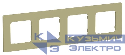 Рамка 4-м СП FLITE РУ-4-К-ФлО олив. IEK FI-M42-32-20-K26