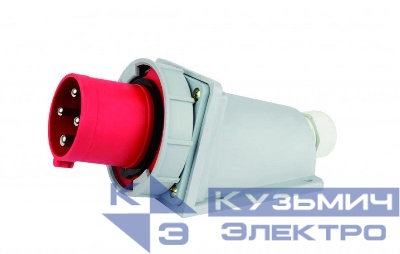 Вилка стационарная 3Р+РЕ 32А 380В IP67 ВС-103 DEKraft 26168DEK
