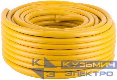 Шланг поливочный трехслойный армированный 3/4дюймх2.2ммх50м желт. КУРС 76319