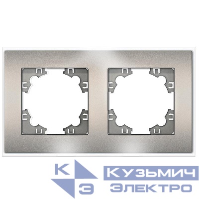 Рамка 2-м Афина стеклянная мокко UNIVersal 2285