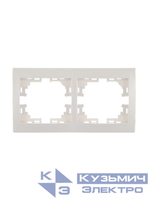 Рамка 2-м Mira горизонт. бел. LEZARD 701-0200-147