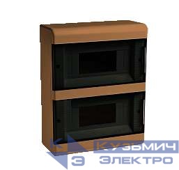 Щиток ОП Тусо 18мод. с 2-мя двер. 222х277х93мм корич. Рувинил 68018К