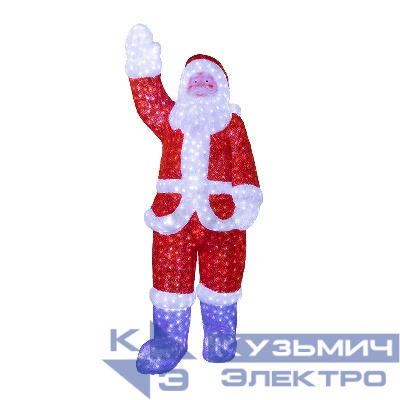 Фигура светодиодная акриловая "Санта Клаус" 130х210см 4400LED бел. 100Вт 24В IP65 понижающ. трансф. в компл. Neon-Night 513-182