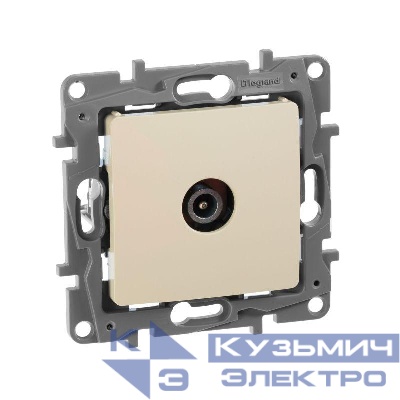 Розетка телевизионная оконечная TV СП Etika 5дБ 5-862МГц механизм сл. кость IEK 672365