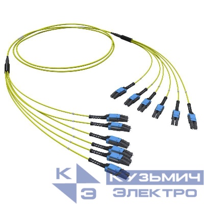 Сборка оптическая разветвительная 12ОВ 9/125 OS2 6хLC-UPC Duplex Uniboot/6хLC-UPC Duplex Uniboot 10м (предустановленнаяконфигурация: тип полярности - прямая (Tx-->Rx)) DKC RNFLL12S10