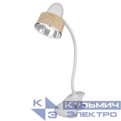 Светильник настольный TLD-557 Brown/LED/350Lm/5500K/Dimmer 5Вт «прищепка» сенсор. выкл. Uniel UL-00004138