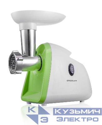 Мясорубка электрическая ELX-MG01-C34 1800Вт реверс 220-240В бел./салат. Ergolux 13968