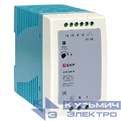 Блок питания на DIN-рейку 100Вт Uвх ~ 220В AC m Uвых - 48В DC постоянного тока EKF DR-M-100W-48