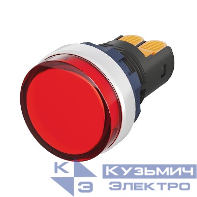 Индикатор сигнальный со встроен. диодом 9-24В зажим Plug-In алюм. красн. DKC M22L-F24RAP