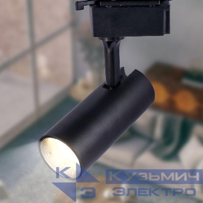 Светильник трековый TR5-10 10Вт COB 4000К 700лм 1ф BK черн. Эра Б0049051