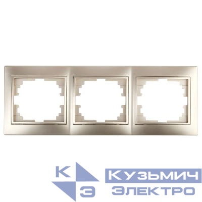 Рамка 3-м СП Plano 1-503-04 гор. шампань Intro Б0030099