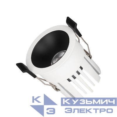 Светильник светодиодный MS-ATLAS-BUILT-R58-10W Warm3000 (WH-BK 35 deg 230В) IP20 металл Arlight 035454(1)