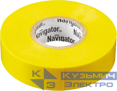 Изолента ПВХ 15мм (рул.20м) желт. NIT-B15-20/Y Navigator 71105