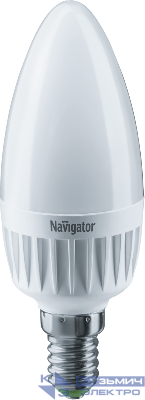 Лампа светодиодная 94 492 NLL-C37-7-230-4K-E14-FR 7Вт свеча 4000К нейтр. бел. E14 560лм 176-264В Navigator 94492