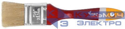 Кисть флейцевая "Мастер" 1.5дюйм (38мм) натур. щетина деревянная ручка КУРС 00834