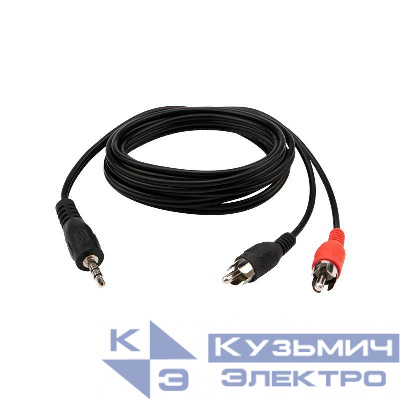 Шнур 3.5мм стерео штекер-2 RCA 1.5м REXANT 17-4202