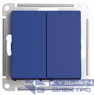 Переключатель перекрестный 2-кл. AtlasDesign 2хсх.7 10АХ механизм аквамарин SE ATN001173