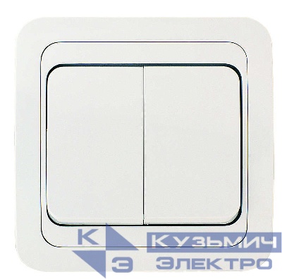 Выключатель 2-кл. СП Mimoza 10А IP20 бел./бел. Makel 12003