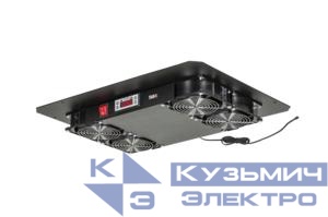 Блок вентиляторный на 4 вентилятора с терморегулятором и датчиком черн. NIKOMAX TLK-FAN4-TERM-BK