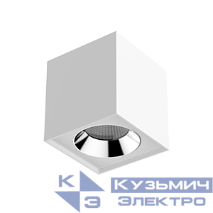 Светильник светодиодный DL-02 Cube 36Вт 4000К 150х160 35град. накладной матов. бел. RAL9010 VARTON V1-R0-00360-20000-2003640