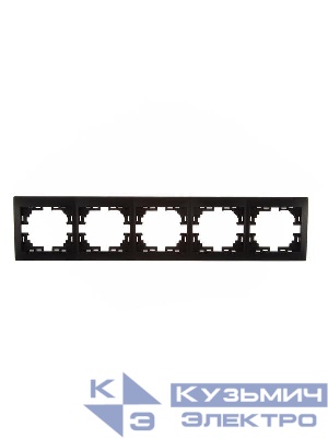 Рамка 5-м Mira горизонт. черн. бархат LEZARD 701-4200-150