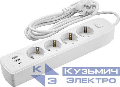 Удлинитель 90 841 OPE-USB-04-180-ESC-3x1 ОНЛАЙТ 90841
