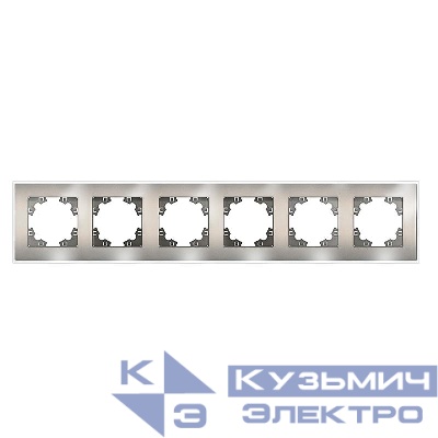 Рамка 6-м Афина стеклянная мокко UNIVersal 2289