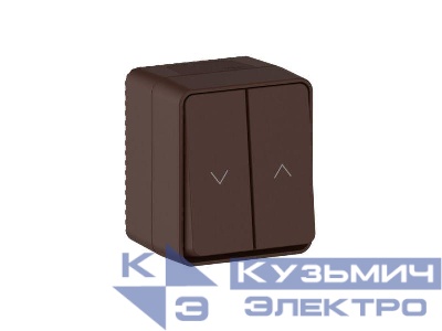 Выключатель для жалюзи 2-кл. ОП AtlasDesign PROFI 10А IP54 корич. SE ATN546019