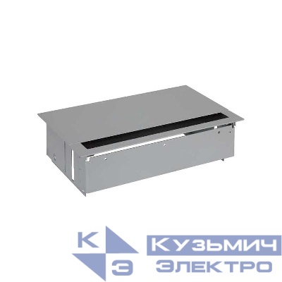 Блок розеточный врезной с крышкой ввод щетка 4х2P+E 1 пустое отв. алюм. Simon 400 44504000-133