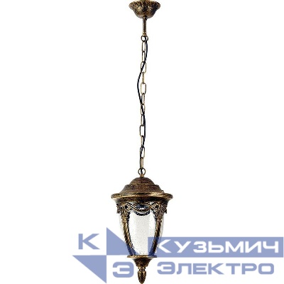 Светильник PL685 60Вт IP44 230В садово-парковый на цепочке500мм черн. зол. FERON 11694